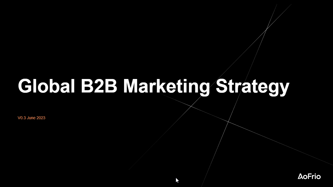 AoFrio Global B2B Marketing Strategy
